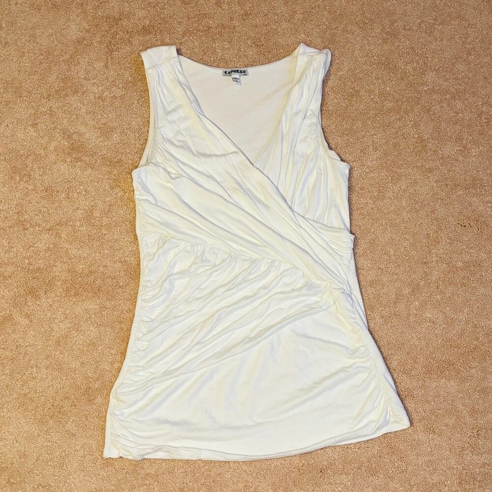 Express wrap look  v neck sleeveless top